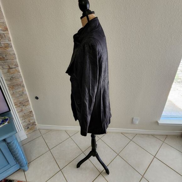 ELEVATED ESSENTIALS vintage style faux leather coat jacket size medium - Picture 5 of 13